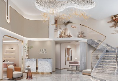 现代轻奢美容院3D模型下载